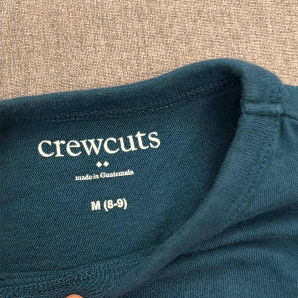 Jcrew Factory Crewcuts Teal Long Sleeve Shirt with Mountain Print - Picture 2 of 5